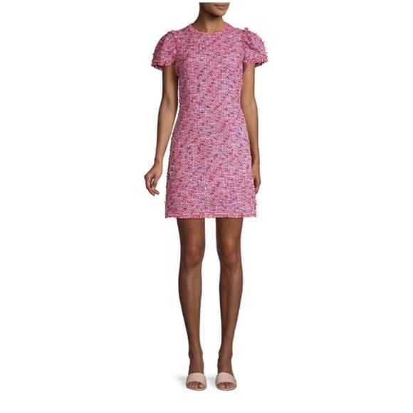 Kate Spade Pink,Red,Purple Flutter Tweed Short Sleeve Dress sz 4 - Picture 1 of 6